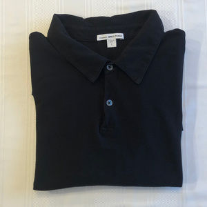 Standard James Perse Lightweight Black Polo Shirt